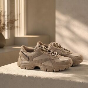 Shoe Dazzle Ximena Chunky Sneaker in Camel Palette - Size 6.5
